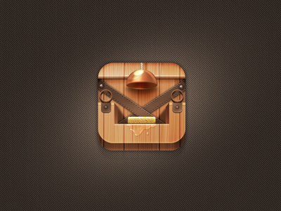 Spam protection 02 chair icon illustration ios protection spam wood