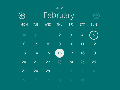 Calendar freebie: Metro Style 8 free freebie green metro minimal modern photoshop psd style windows