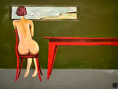 Výhledy ....., akryl na plátně, 70 x 50 cm, 2025