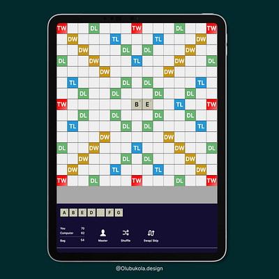 Scrabble- A modern game 3d animation ui