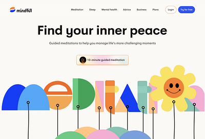 Healthcare Website: Mental Health app design counseling design healthcare landing page lifestyle medical website meditation mental health mindfulness minimal online therapy product saas ui design ui ux design web design website wellness yoga platform