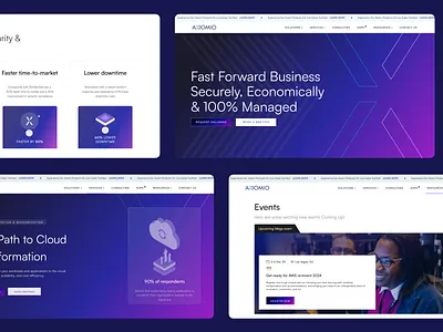 Website for Cloud Services - AXIOMIO 6july branding design graphic design illustration logo sixjuly ui ux