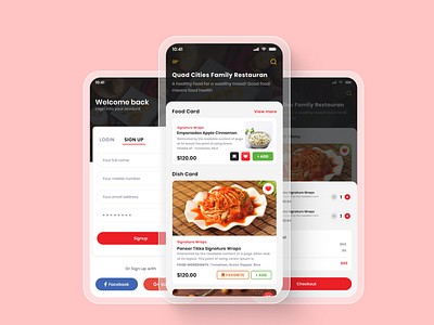 Food Ordering Mobile App app design graphic design mobile ui ux