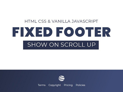 Sticky Footer on Scroll css css3 divinectorweb fixed footer frontend html html5 sticky footer webdesign