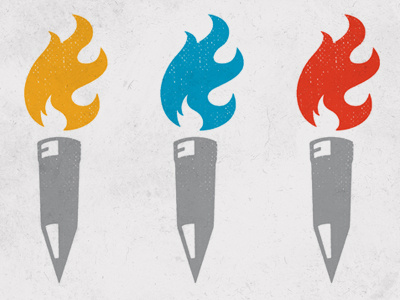 Project Inspire education flame logo pencil torch