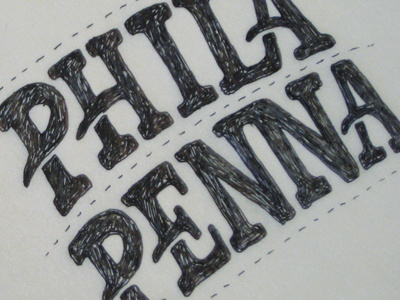Phila. Penna. drawn hand letter lettering penna phila type