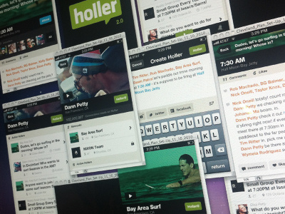 Holler 2.0 application design ipad iphone iphone app mobile type ui