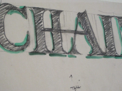Chain Lettering chain draw drawn hand letter lettering type