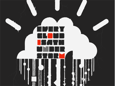 Every Cloud is a Thunderstorm illustrator photoshop type