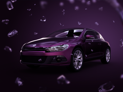 vw render 3d car ice render