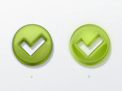 Check check checkmark glossy icon