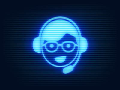 Breezi Support Iconface blue screen face icon support