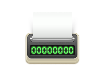 Checkout counter icon check counter digits green icon white