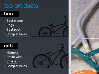 Menu Top Products design interface layout simple ui ux