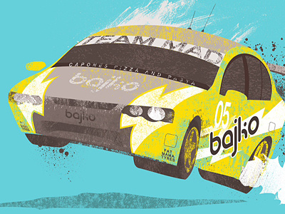 V8 car clipsal 500 illustration v8