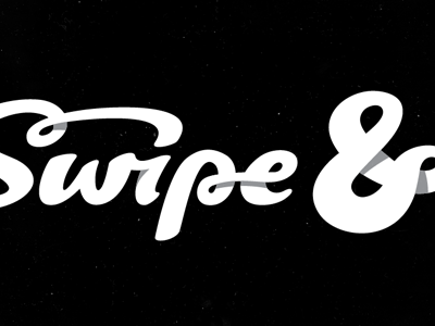 Swipe &... ampersand black and white branding hand lettering identity logo logotype michael spitz michaelspitz script shading wordmark