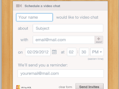 Video form chat form video