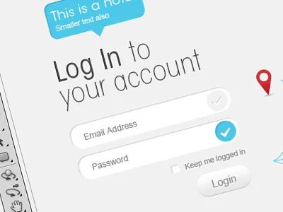 Simply Minimal - Log In Form Focus clean design form menu minimal ui user interface design website