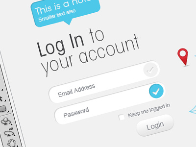 Simply Minimal - Log In Form Focus clean design form menu minimal ui user interface design website