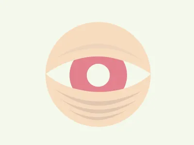 Tired eye. illustration