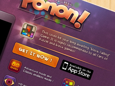 Ponon game iphone ui