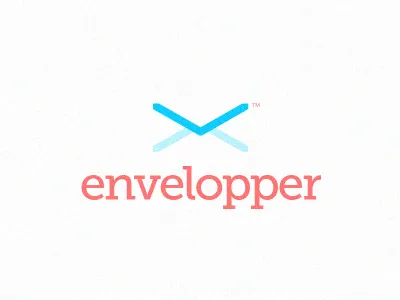 Envelopper2 blue brand branding color design email envelop envelopper graphic illustration imagotipe logo logotype mail red sobre