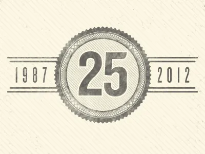 25 25 anniversary jmg logo seal