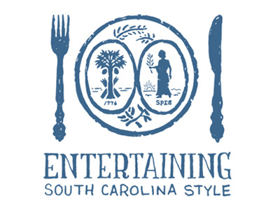 Entertaining in S.C. dining dinner food fork hand type knife local palmetto plate seal silverware south carolina state