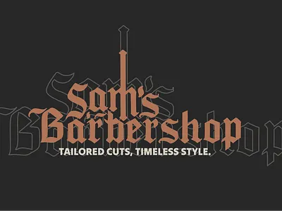 50 Day Logo Challange - Day 13 - Barbershop logo barbershop blackletter dailylogochallenge graphic design logo vintage