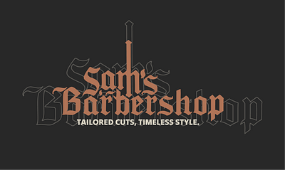 50 Day Logo Challange - Day 13 - Barbershop logo barbershop blackletter dailylogochallenge graphic design logo vintage