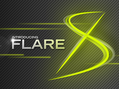 Flare8 branding design flare glare green illustration lasers lettering light lines logo texture typeface