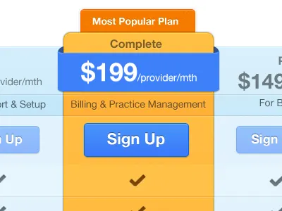 Pricing Table button plans price pricing signup table