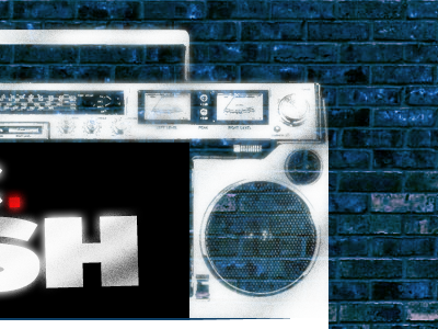 Boom black blue boombox brick e mail graffiti hip hop photoshop red spraypaint template white