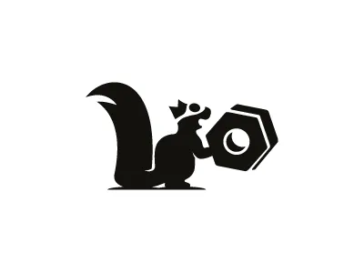 Nut decal illustration nut squirrel sticker
