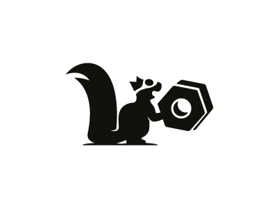 Nut decal illustration nut squirrel sticker