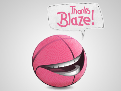 Blaze! ball blaze pollard dribbble first shot illustration