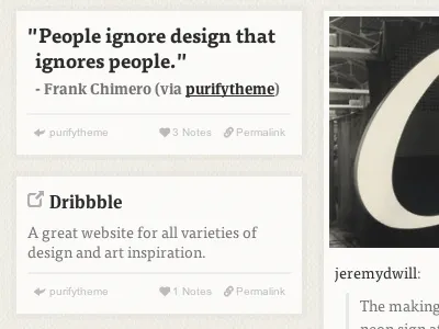 Purify Theme update ff meta serif ff tisa tait brown theme tumblr typekit