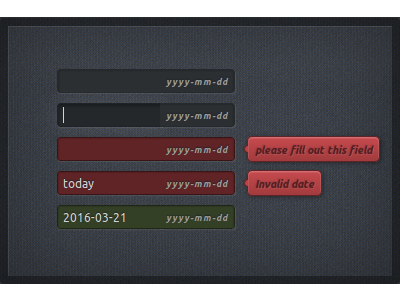 Form date form ui validation