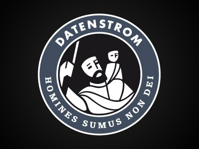 Datenstrom logo christophorus illustration logo