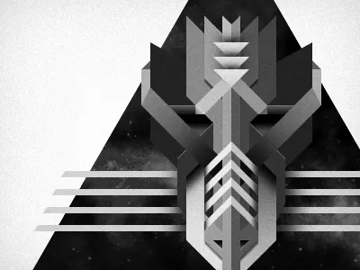 There be dragons... bw dark dragon illustration space triangle