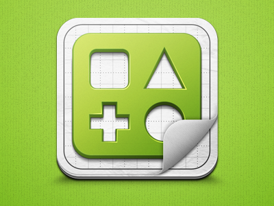 App Icon diagrams fold icon paper stencils