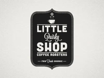 Little Quirky Shop coffee logo vintage