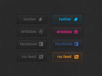 5:81 AM Social Buttons buttons social texture