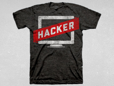 Hacker Tee (charcoal) charcoal hacker illustration t shirt