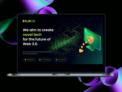 Rulimio | Landing Page futuristic website landing page ui web 3.0 website