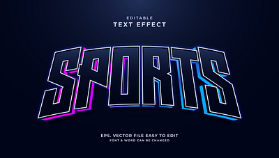 Sports esitable text effect modern champions league graphic design tournament