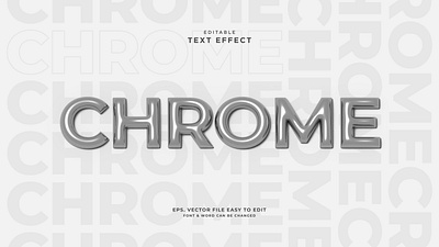 Chrome text effect fit magazine cover chrome text editable graphic design magazine cover template text effect