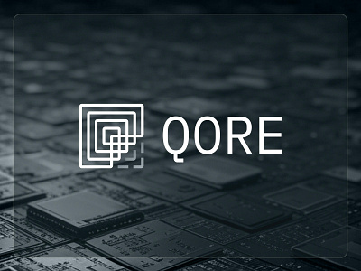 QORE - Logo Design branding core creative logo design data deep tech fold freelance logo design grid jeroen van eerden logo mono qore ribbon secure tech tech branding tech logo unfold wires