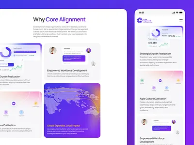 Core Alignment Website Redesign - Desktop and Mobile Homepage cool design design illustration ui ui design uiux