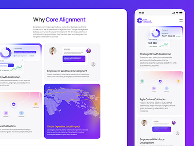 Core Alignment Website Redesign - Desktop and Mobile Homepage cool design design illustration ui ui design uiux